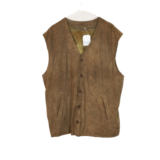 VIN-OUTW-33962 Vintage δερμάτινο σουέντ γιλέκο unisex 2XL