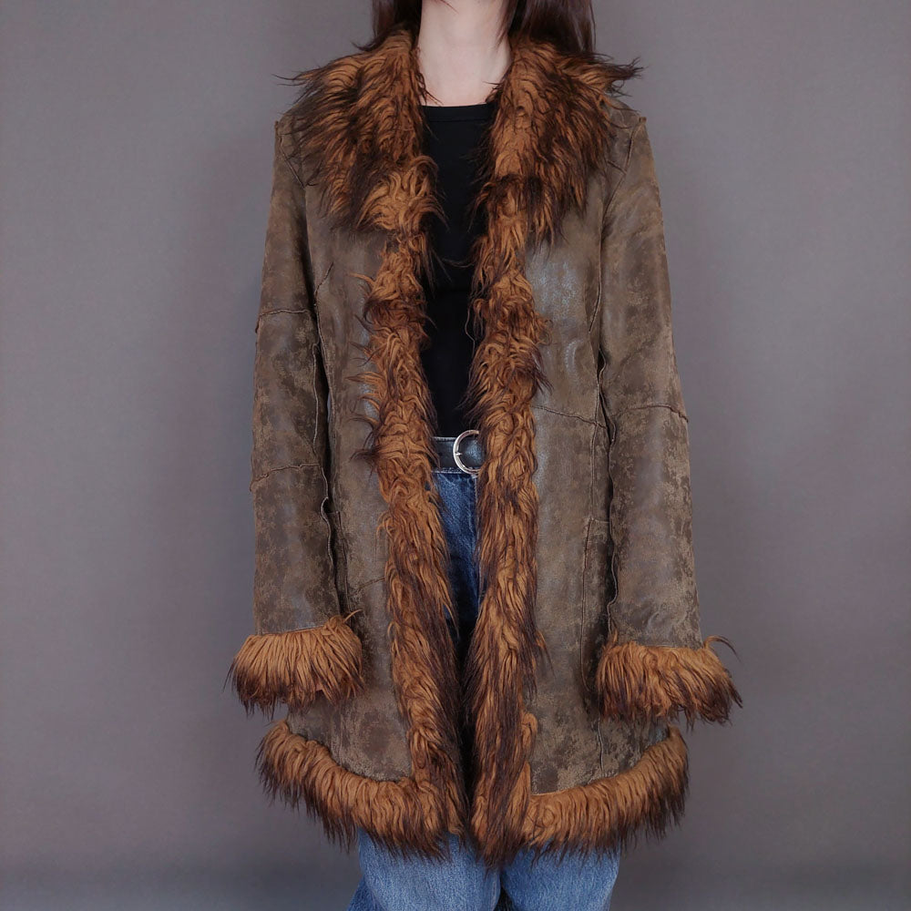 VIN-OUTW-33345 Vintage δερμάτινο jacket Penny Lane style M