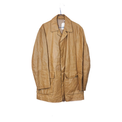 VIN-OUTW-32883 Vintage μπεζ δερμάτινο jacket M