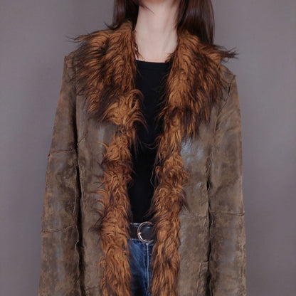 VIN-OUTW-33345 Vintage δερμάτινο jacket Penny Lane style M