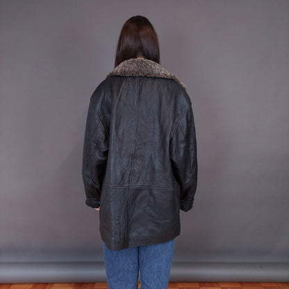 VIN-OUTW-33336 Vintage δερμάτινο jacket L-XL