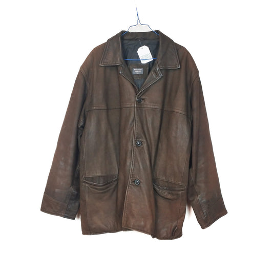 VIN-OUTW-33364 Vintage καφέ δερμάτινο jacket L