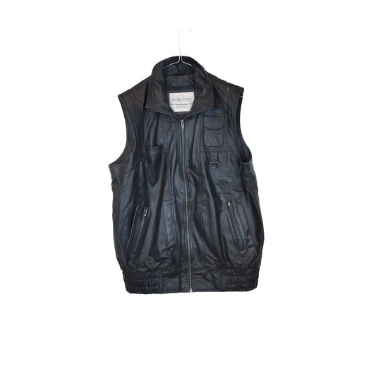 VIN-OUTW-33944 Vintage δερμάτινο γιλέκο unisex L