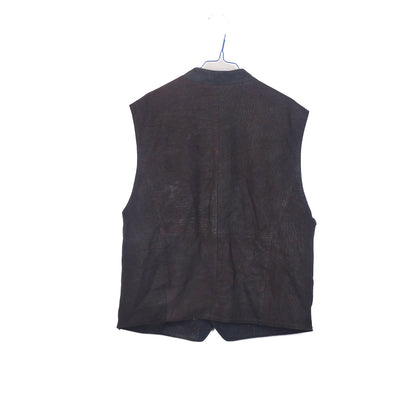 VIN-OUTW-32881 Vintage γιλέκο δερμάτινο trachten XL
