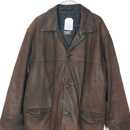 VIN-OUTW-33364 Vintage καφέ δερμάτινο jacket L