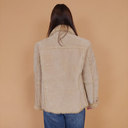 VIN-OUTW-34127 Vintage δερμάτινο suede ethnic style jacket M