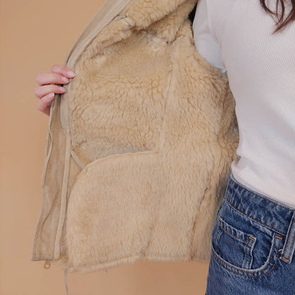 VIN-OUTW-34127 Vintage δερμάτινο suede ethnic style jacket M