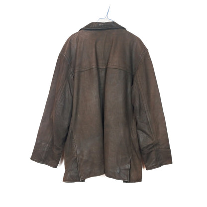 VIN-OUTW-33364 Vintage καφέ δερμάτινο jacket L