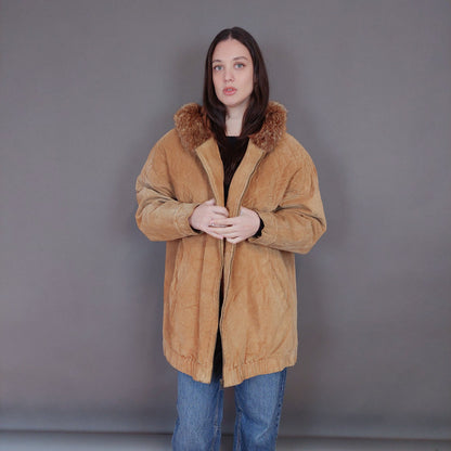 VIN-OUTW-33352 Vintage δερμάτινο σουέντ jacket L-XL