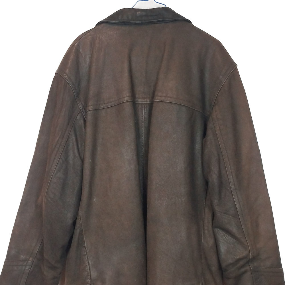 VIN-OUTW-33364 Vintage καφέ δερμάτινο jacket L