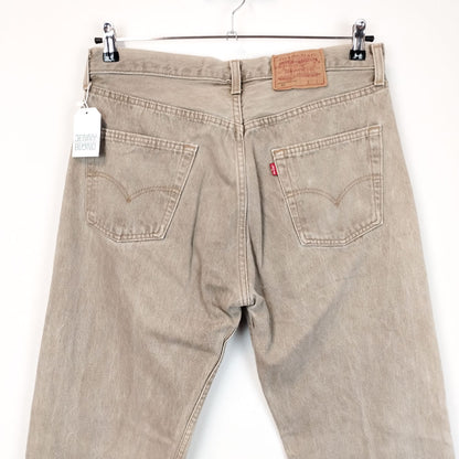 VIN-TR-27058 Vintage unisex jeans Levi's μπεζ 501 W36 L32
