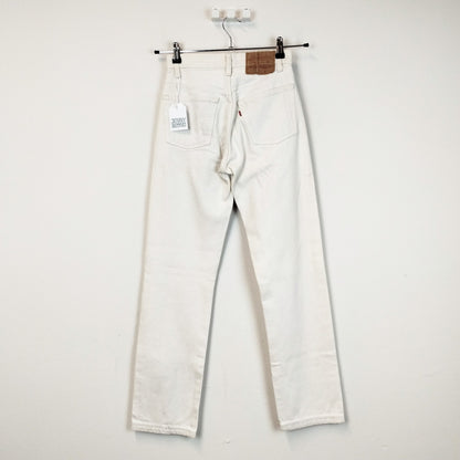 VIN-TR-26985 Vintage unisex jeans Levi's λευκό 501 W27 L33