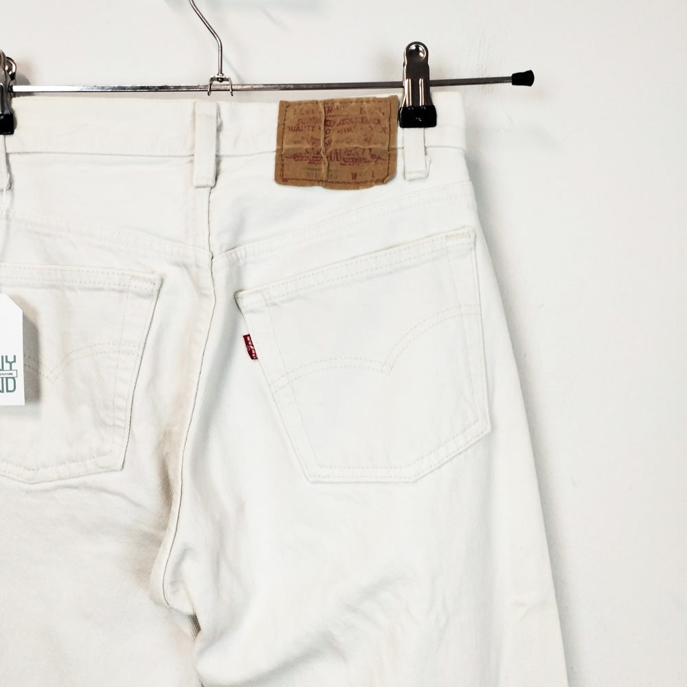 VIN-TR-26985 Vintage unisex jeans Levi's λευκό 501 W27 L33