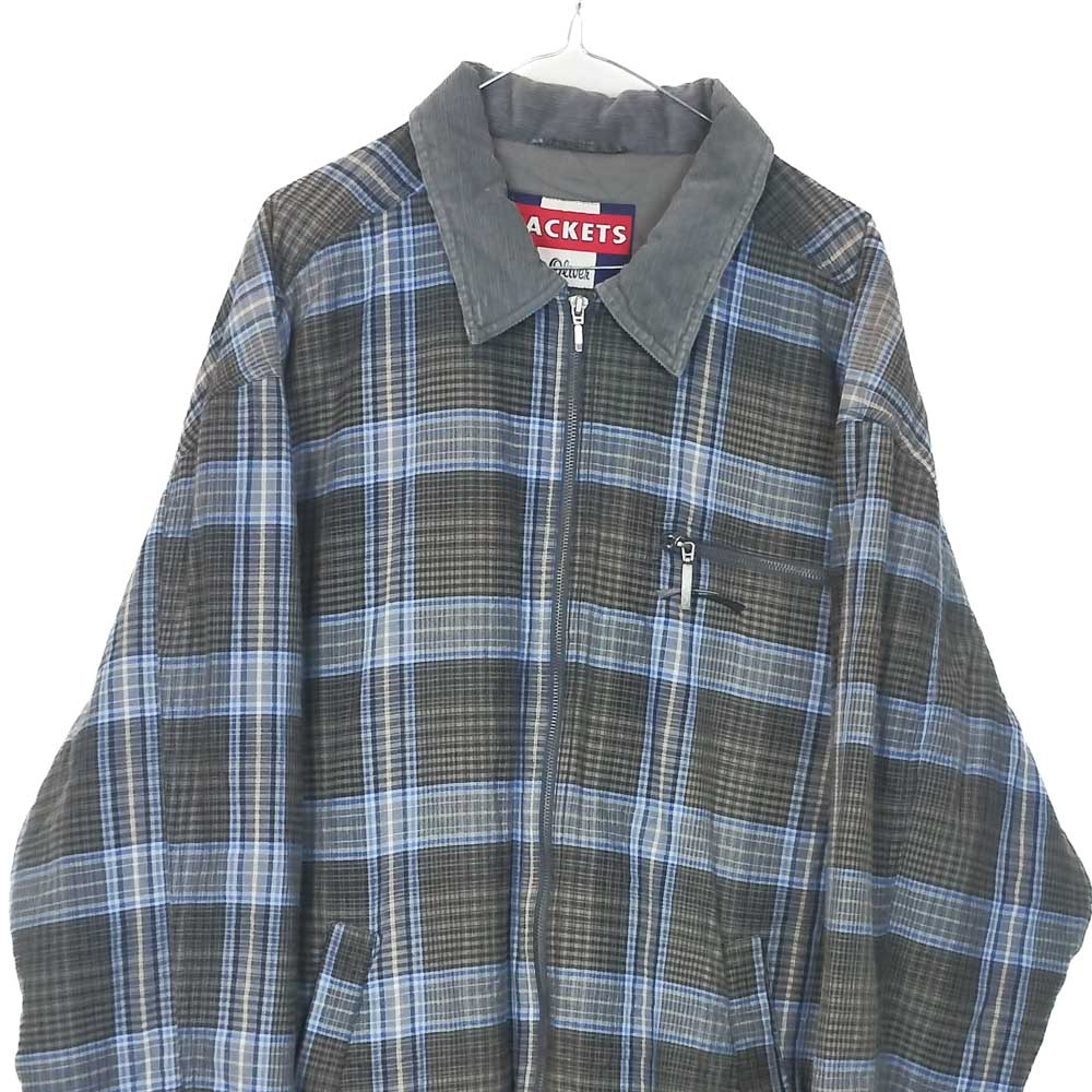 VIN-OUTW-34595 Vintage ελαφρύ μπουφάν καρό unisex 2XL
