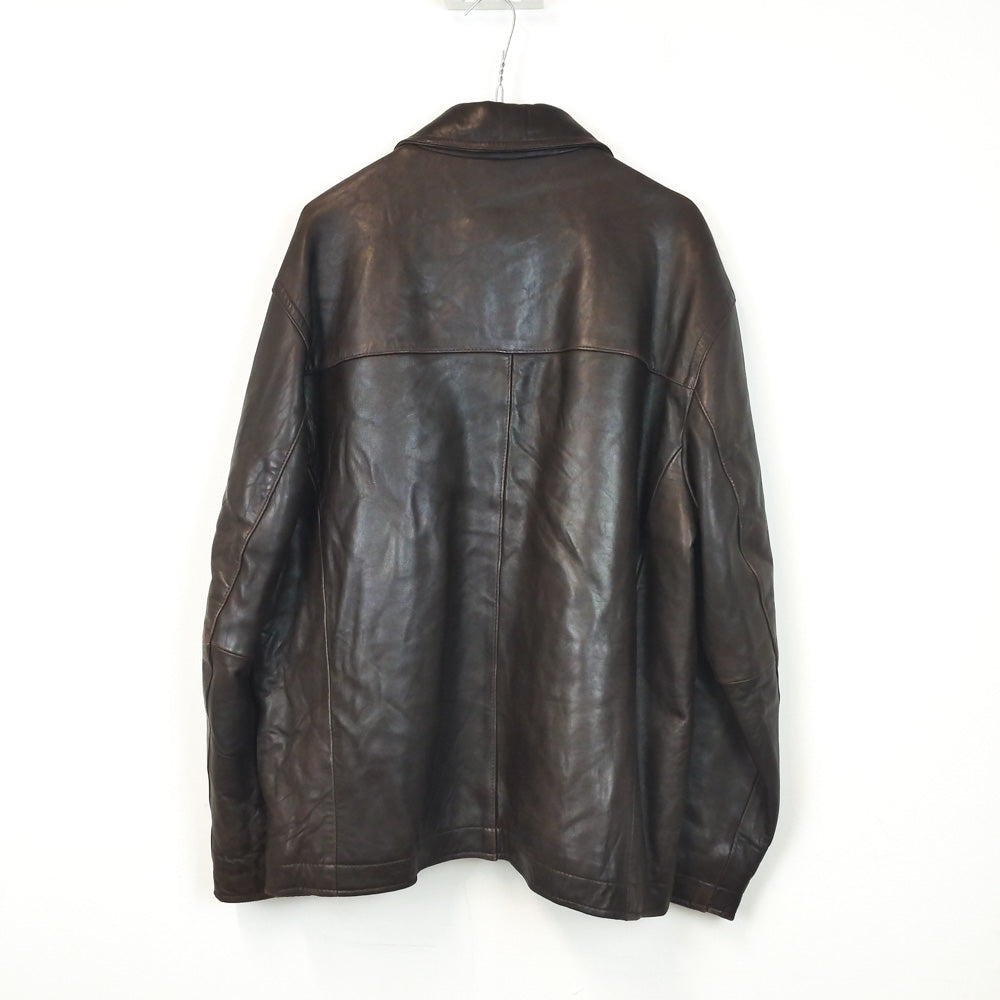 VIN-OUTW-29656 Vintage δερμάτινο jacket καφέ L