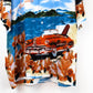 VIN-SHI-24261 Vintage πουκάμισο hawaiian print unisex XL
