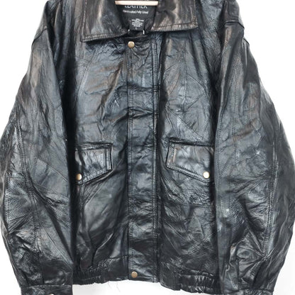 VIN-OUTW-29639 Vintage δερμάτινο jacket μαύρο L