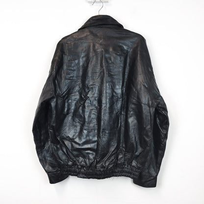 VIN-OUTW-29639 Vintage δερμάτινο jacket μαύρο L