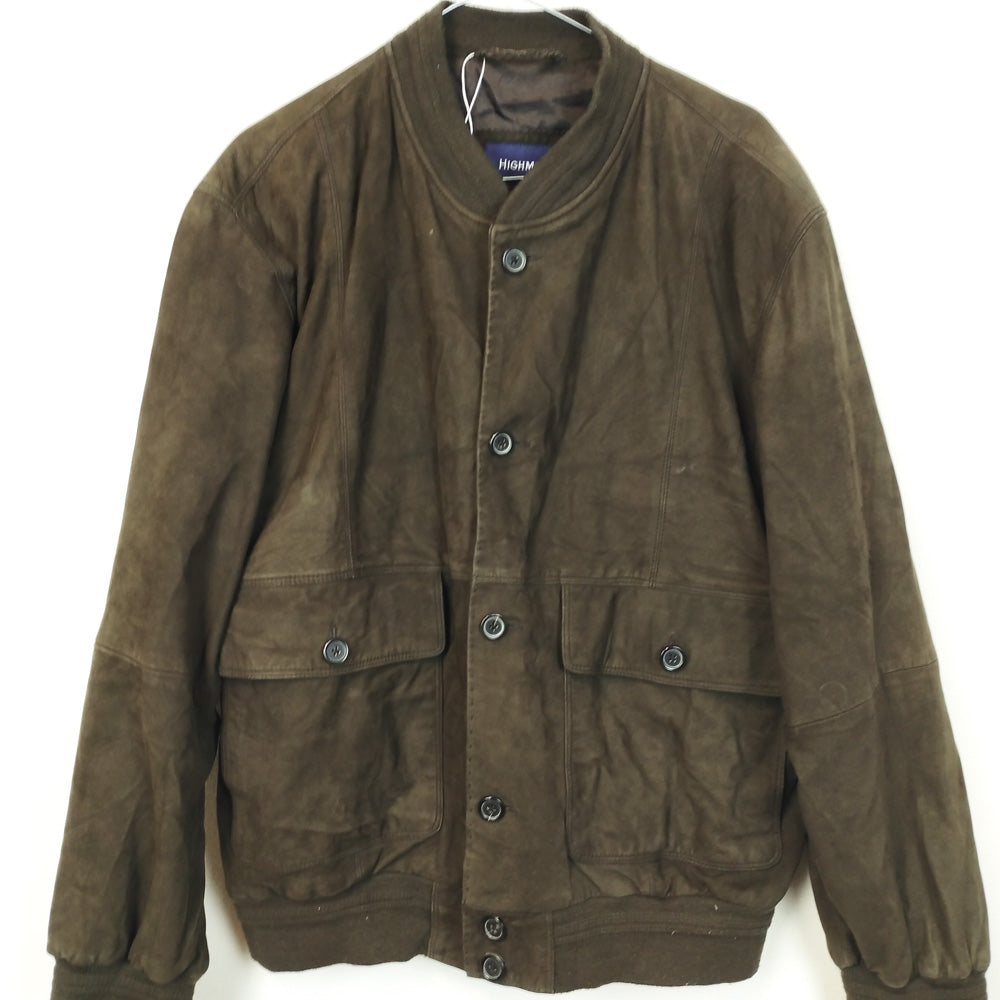 VIN-OUTW-29632 Vintage σουέντ μπόμπερ jacket καφέ S-M