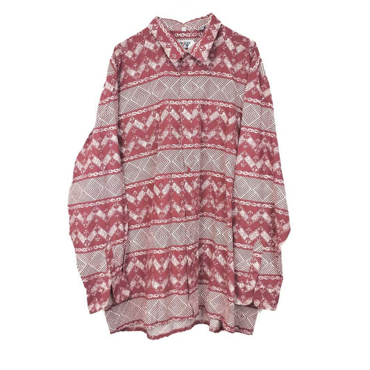 VIN-SHI-34658 Vintage πουκάμισο βαμβακερό crazy pattern 2XL