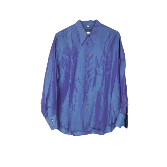 VIN-SHI-34633 Vintage πουκάμισο μεταλλιζέ L-XL