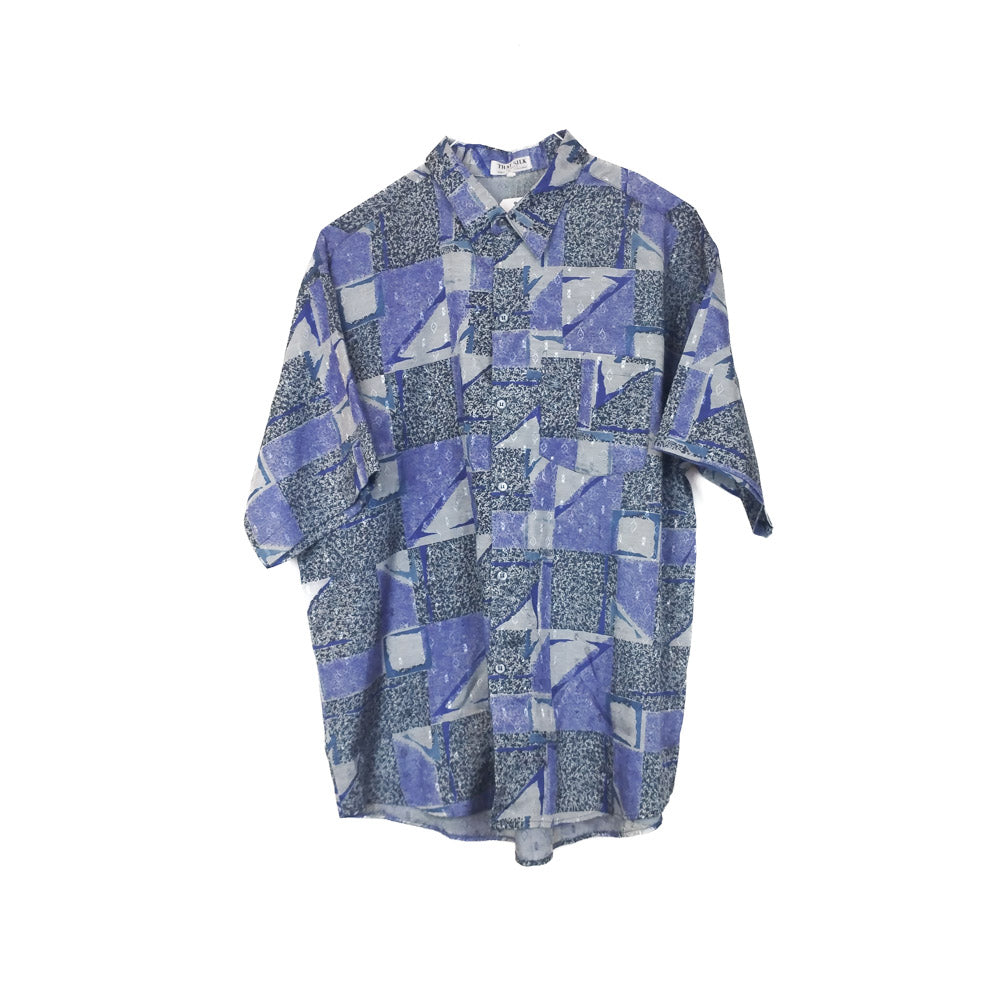 VIN-SHI-34665 Vintage πουκάμισο crazy pattern XL