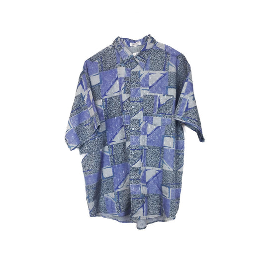 VIN-SHI-34665 Vintage πουκάμισο crazy pattern XL