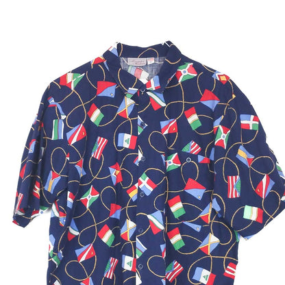 VIN-SHI-34666 Vintage πουκάμισο βαμβακερό crazy pattern 2XL