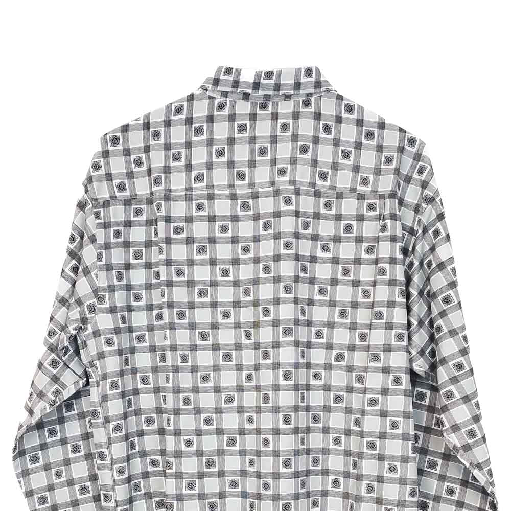 VIN-SHI-34668 Vintage πουκάμισο crazy pattern L