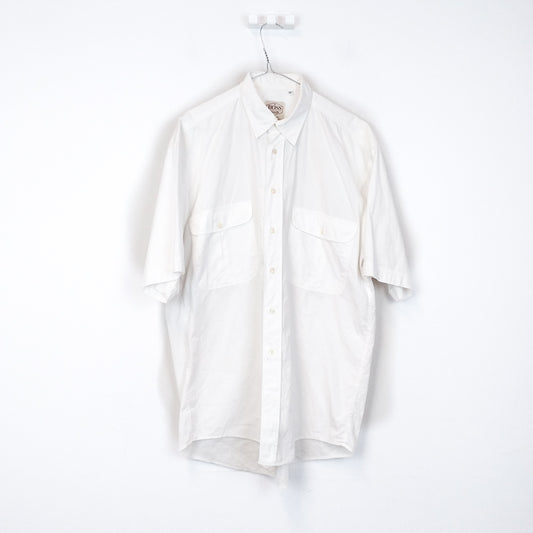 VIN-SHI-34671 Vintage πουκάμισο βαμβακερό Hugo Boss L