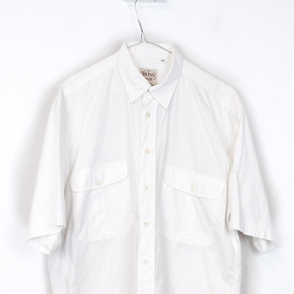 VIN-SHI-34671 Vintage πουκάμισο βαμβακερό Hugo Boss L
