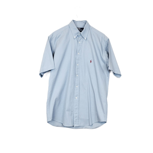 VIN-SHI-34677 Vintage πουκάμισο βαμβακερό γαλάζιο M