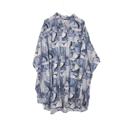 VIN-SHI-34678 Vintage πουκάμισο crazy pattern Columbia 4XL