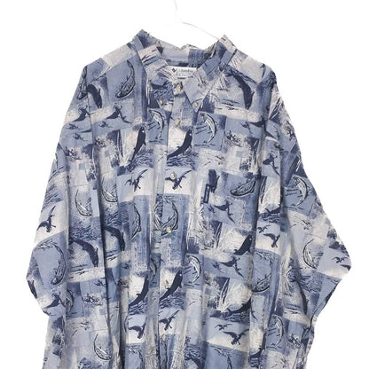 VIN-SHI-34678 Preloved πουκάμισο crazy pattern Columbia 4XL