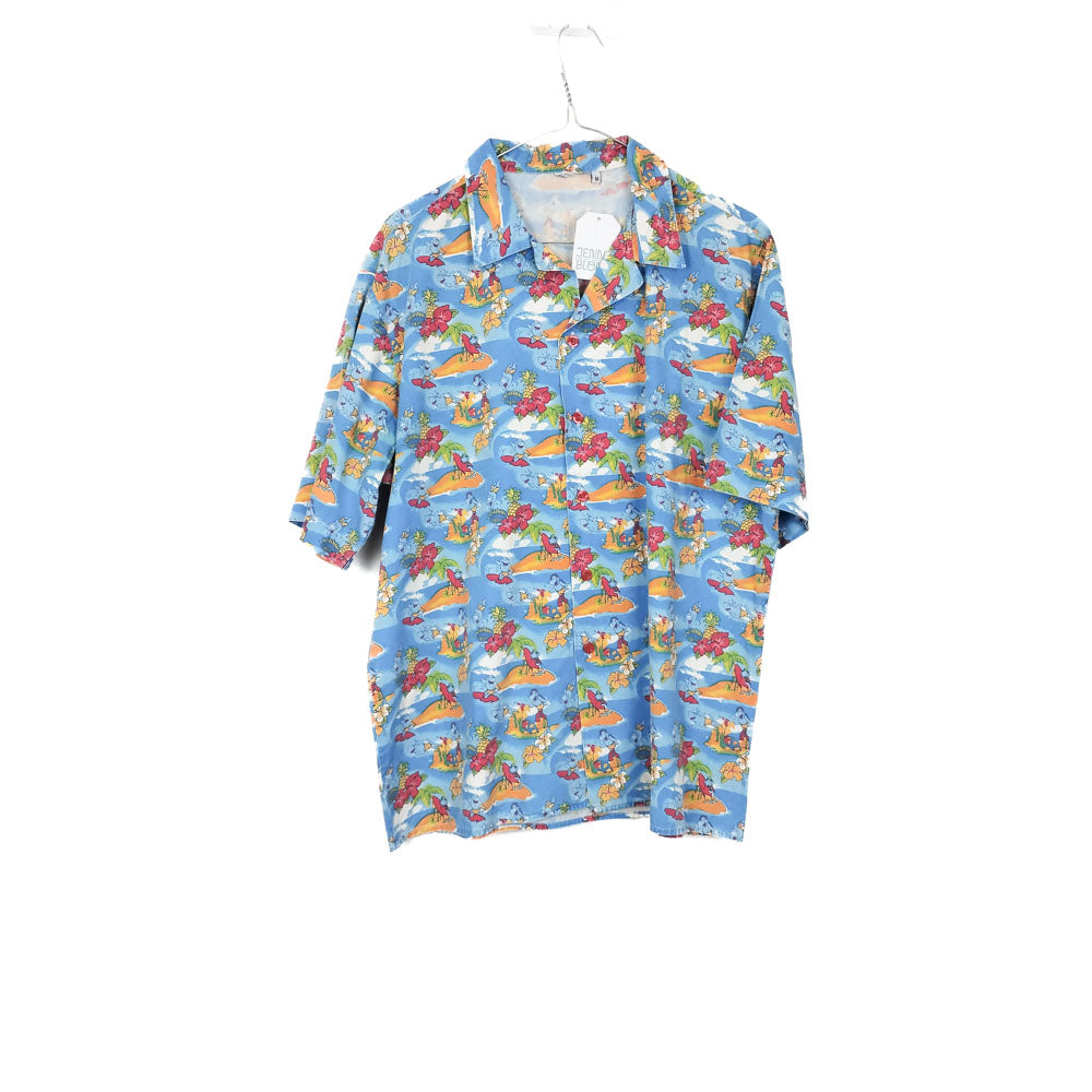 VIN-SHI-34640 Vintage πουκάμισο crazy pattern M