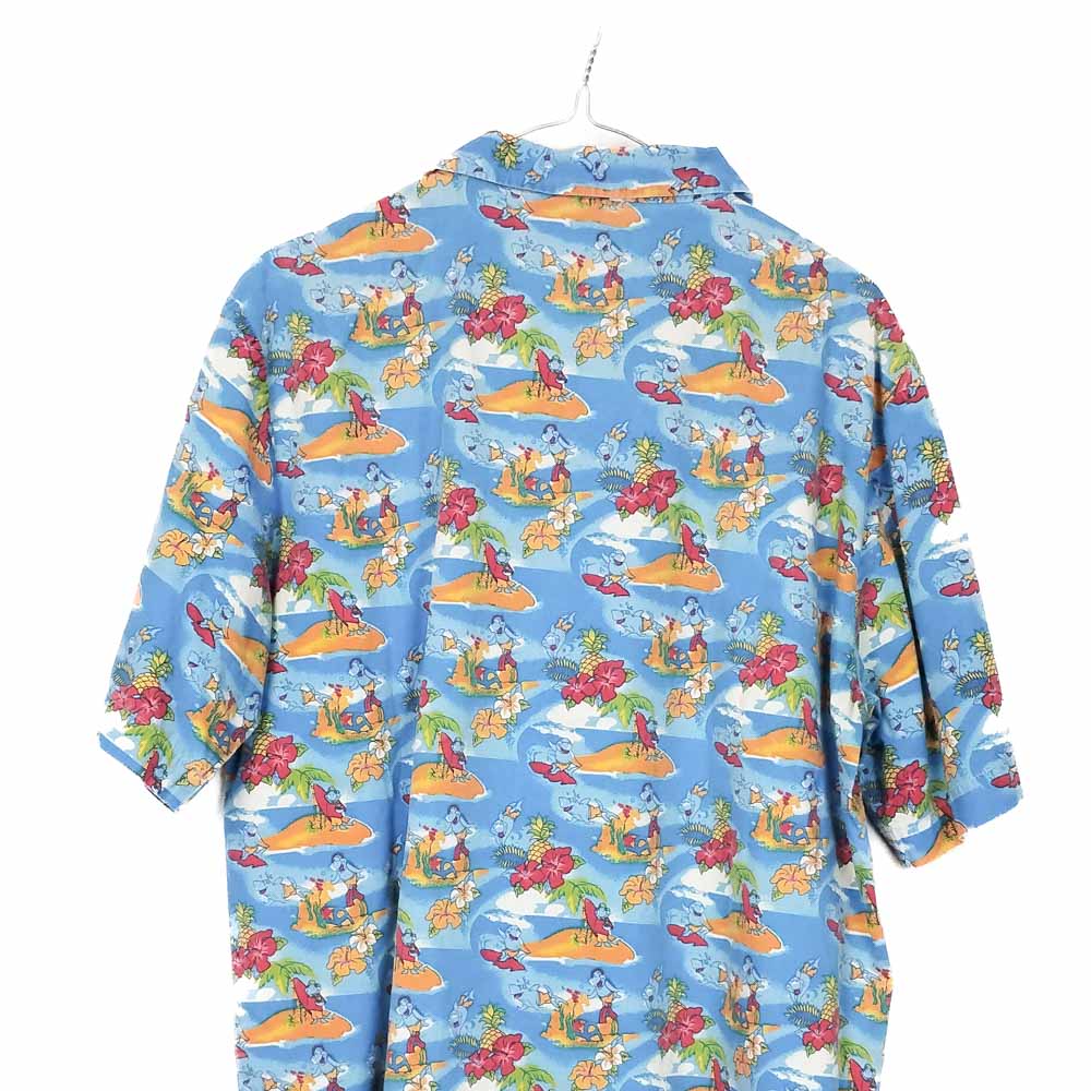 VIN-SHI-34640 Vintage πουκάμισο crazy pattern M