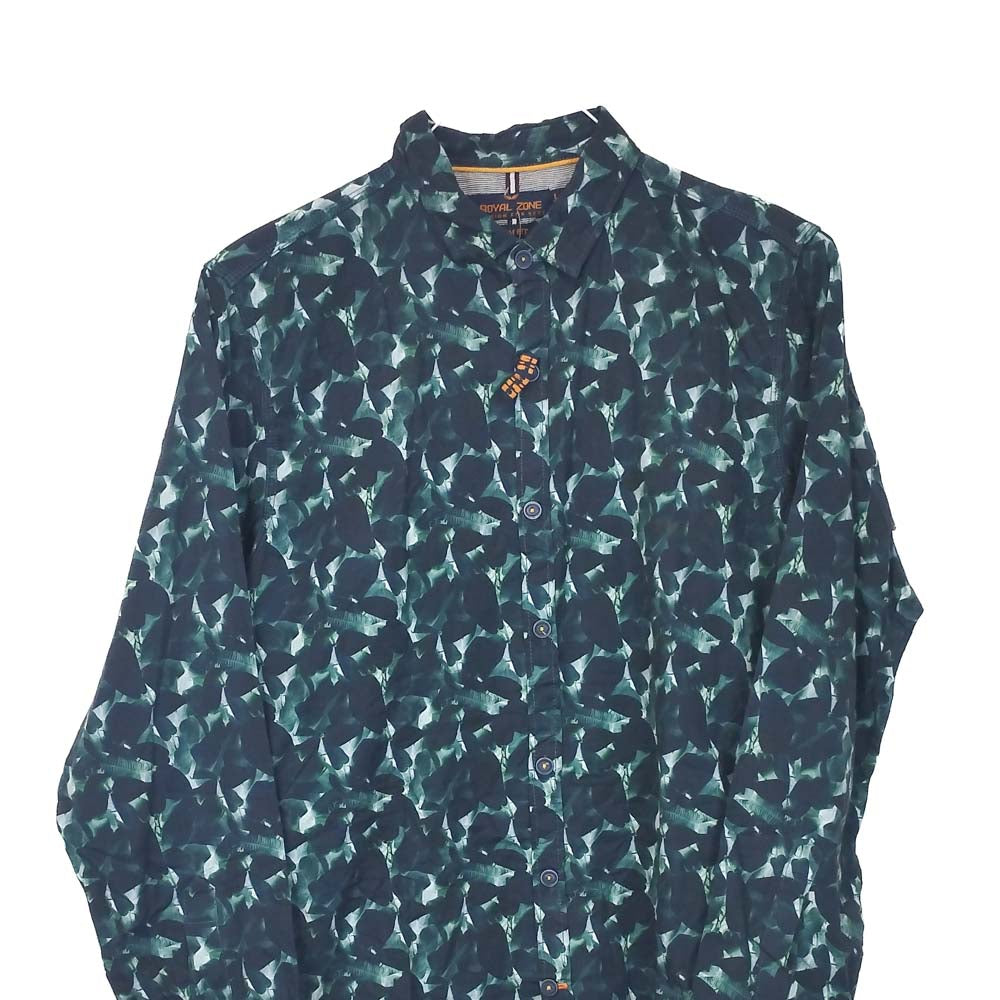 VIN-SHI-34645 Vintage πουκάμισο crazy pattern L