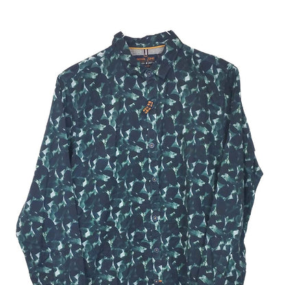 VIN-SHI-34645 Vintage πουκάμισο crazy pattern L