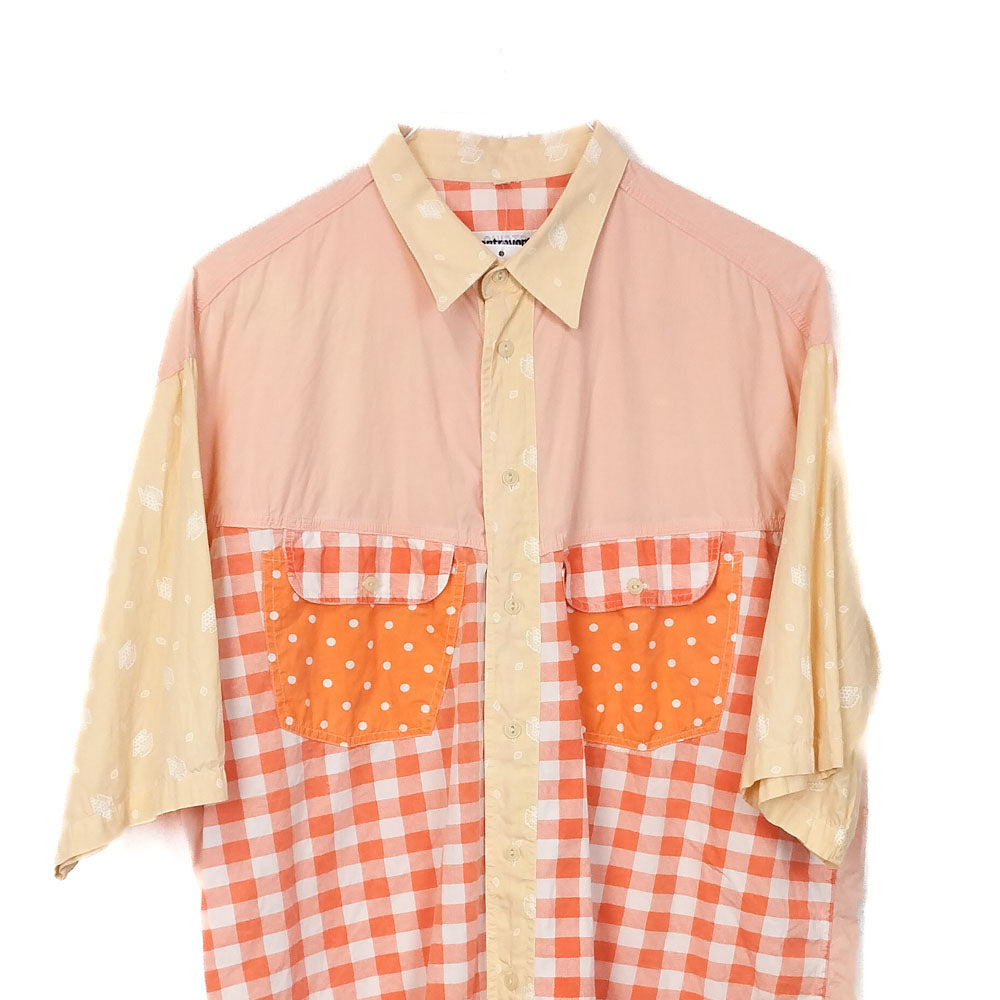 VIN-SHI-34652 Vintage πουκάμισο crazy pattern XL