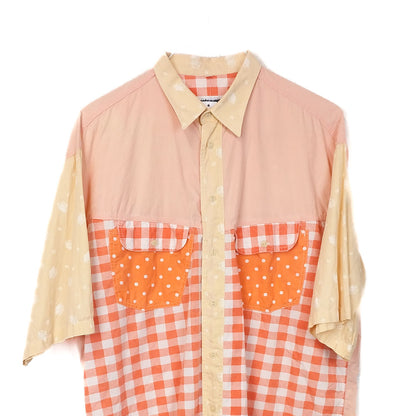 VIN-SHI-34652 Vintage πουκάμισο crazy pattern XL