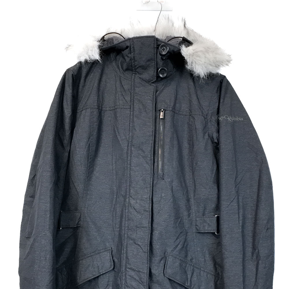 VIN-OUTW-35394 Preloved μπουφάν γυναικείο σκούρο γκρι Columbia S