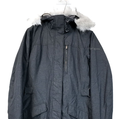 VIN-OUTW-35394 Preloved μπουφάν γυναικείο σκούρο γκρι Columbia S