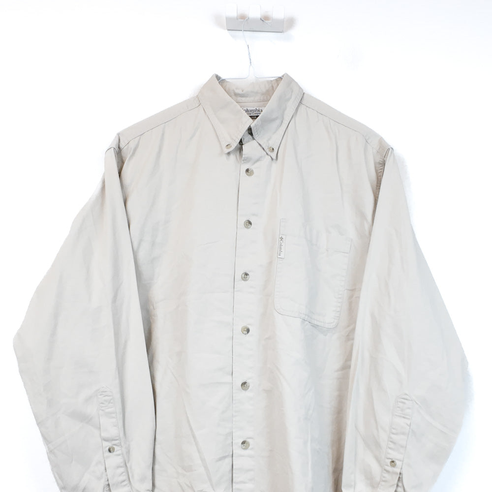 VIN-SHI-35638 Preloved πουκάμισο μπεζ unisex Columbia M