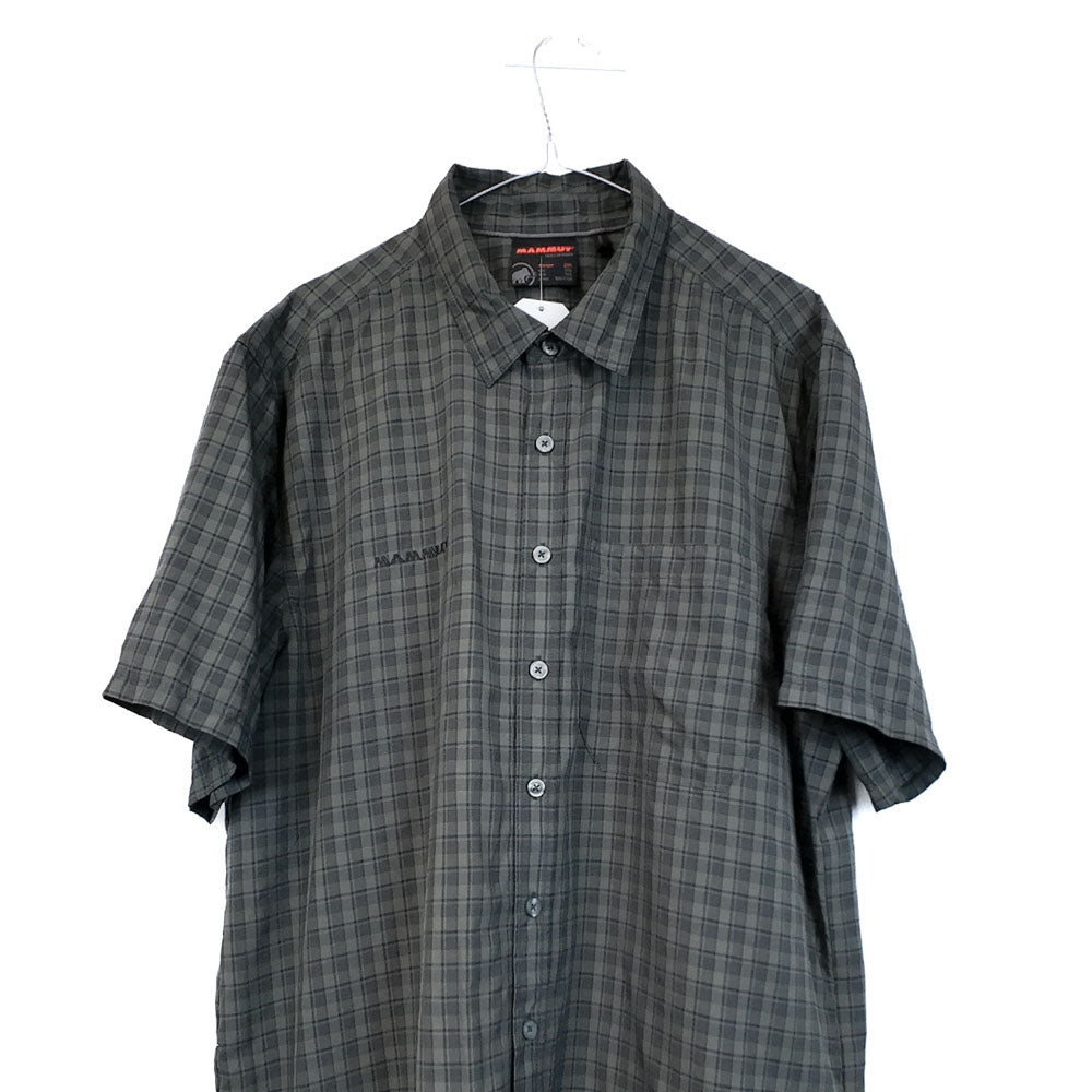 VIN-SHI-35635 Preloved πουκάμισο γκρι καρό unisex Mammut 2XL