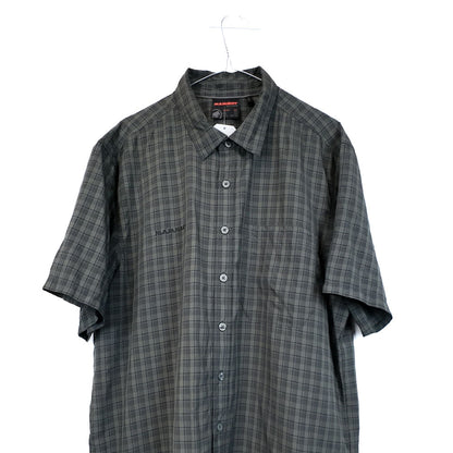 VIN-SHI-35635 Preloved πουκάμισο γκρι καρό unisex Mammut 2XL