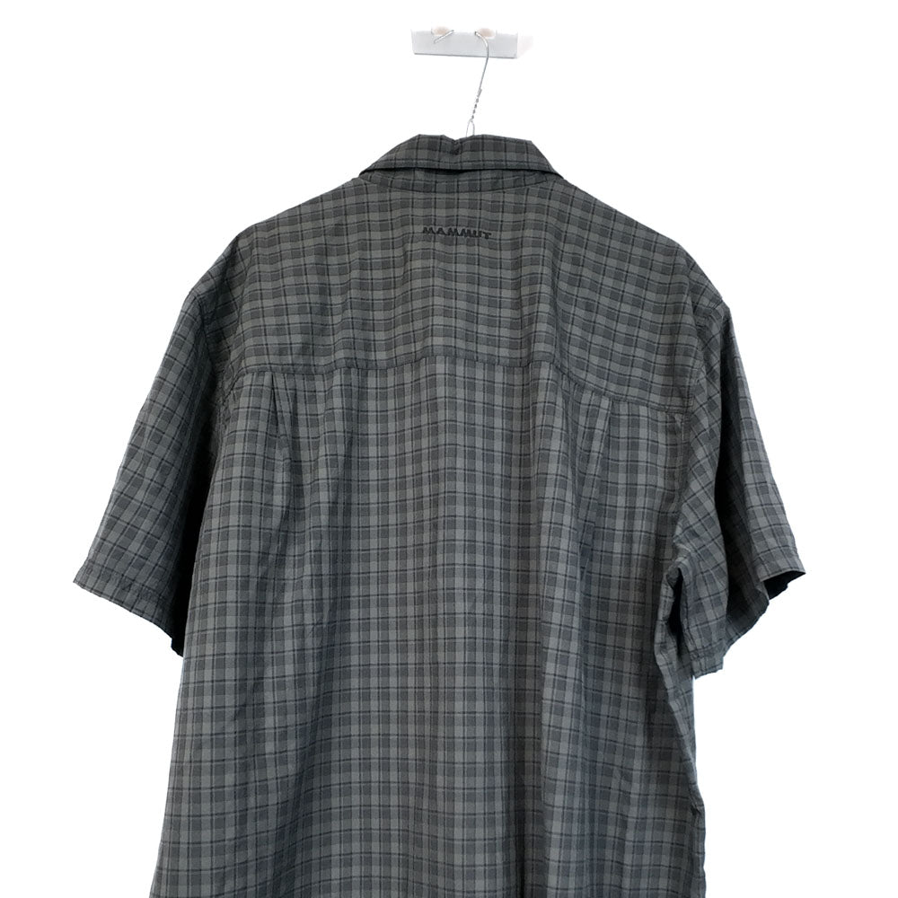 VIN-SHI-35635 Preloved πουκάμισο γκρι καρό unisex Mammut 2XL
