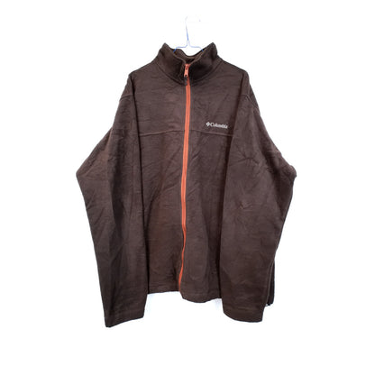 VIN-SW-35704 Preloved φλις ζακέτα καφέ unisex Columbia 2XL
