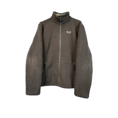 VIN-SW-35653 Preloved φλις ζακέτα καφέ unisex Jack Wolfskin L