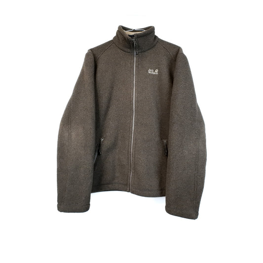 VIN-SW-35653 Preloved φλις ζακέτα καφέ unisex Jack Wolfskin L