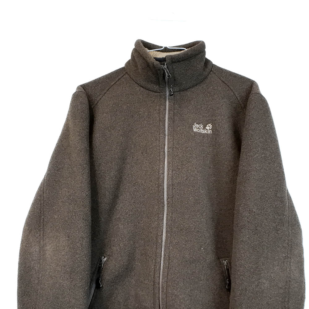 VIN-SW-35653 Preloved φλις ζακέτα καφέ unisex Jack Wolfskin L